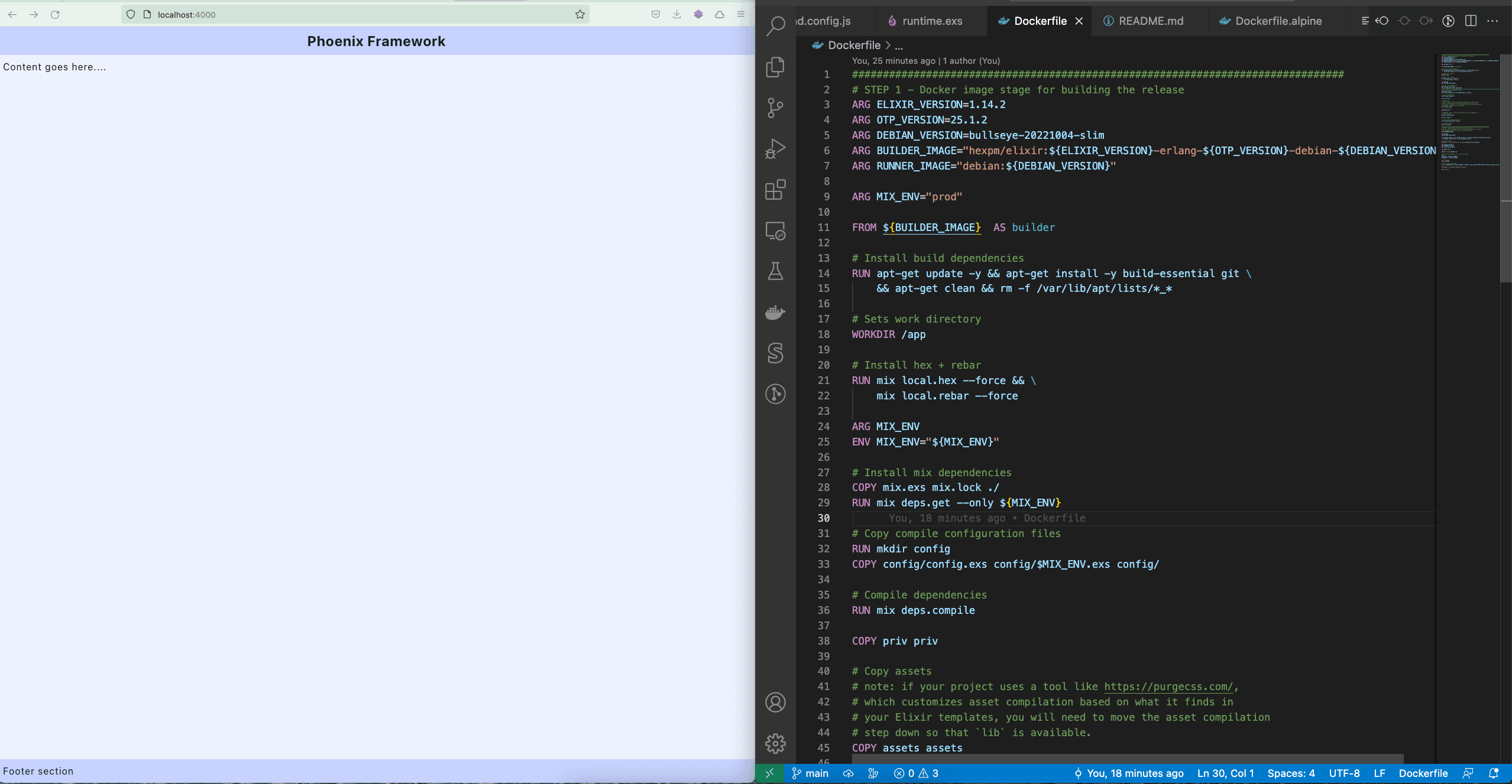 Dockerize Phoenix + Tailwind application